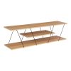 Έπιπλο τηλεόρασης Tars pakoworld sonoma-μαύρο 120x30x33εκ 225-000029