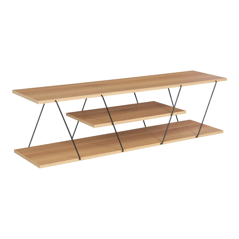 Έπιπλο τηλεόρασης Tars pakoworld sonoma-μαύρο 120x30x33εκ 225-000029