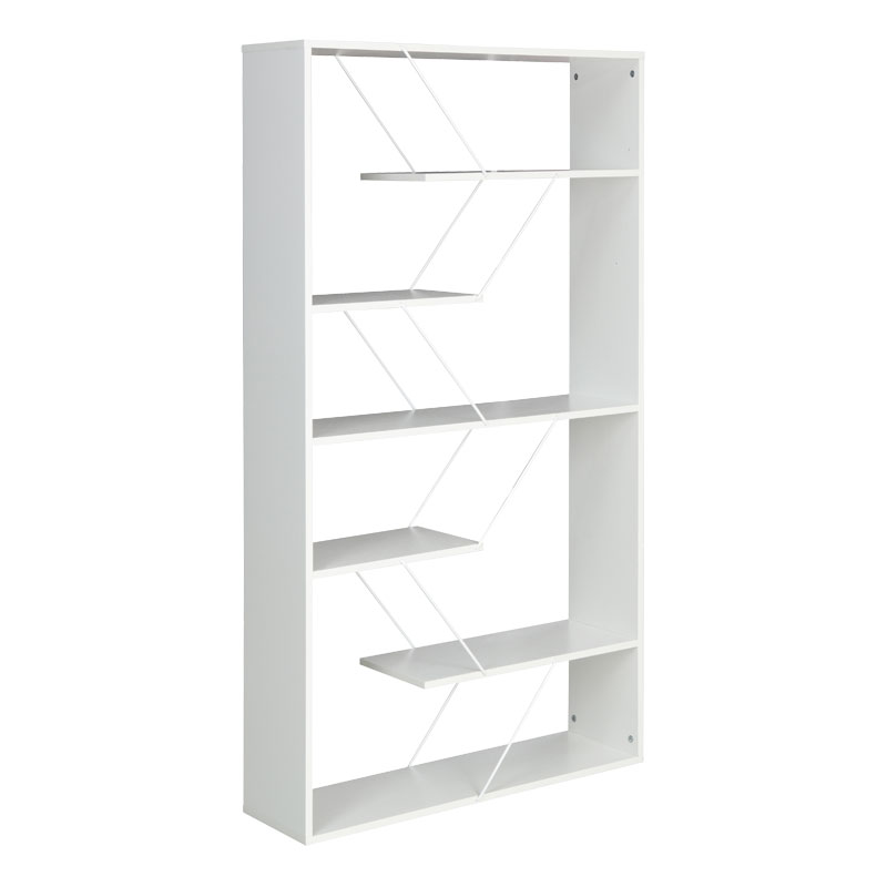 Βιβλιοθήκη Tars pakoworld γκρι-λευκό 84x24x157εκ 225-000034