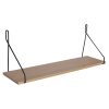 Ραφιέρα τοίχου Tars pakoworld sonoma-μαύρο 72x20x27εκ 225-000035
