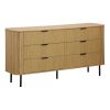 Συρταριέρα Eventful pakoworld με 6 συρτάρια φυσικό 153x46x81εκ 260-000007