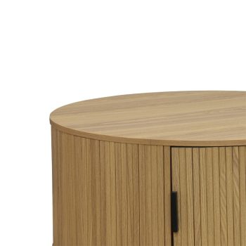 Alternative view of Τραπέζι σαλονιού Scandi  MDF σε φυσική απόχρωση Φ80x35.5εκ