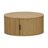 Τραπέζι σαλονιού Eventful pakoworld MDF φυσικό Φ80x35.5εκ 260-000009