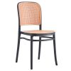 Καρέκλα Juniper pakoworld με UV protection PP μαύρο-μπεζ 51x40.5x86.5εκ. 262-000002