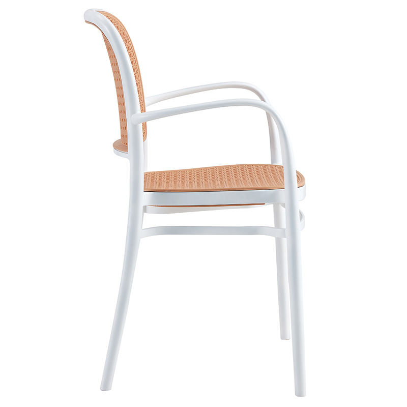 Πολυθρόνα Juniper με UV protection PP μπεζ- λευκό 56x52.5x86.5εκ. - Image 4