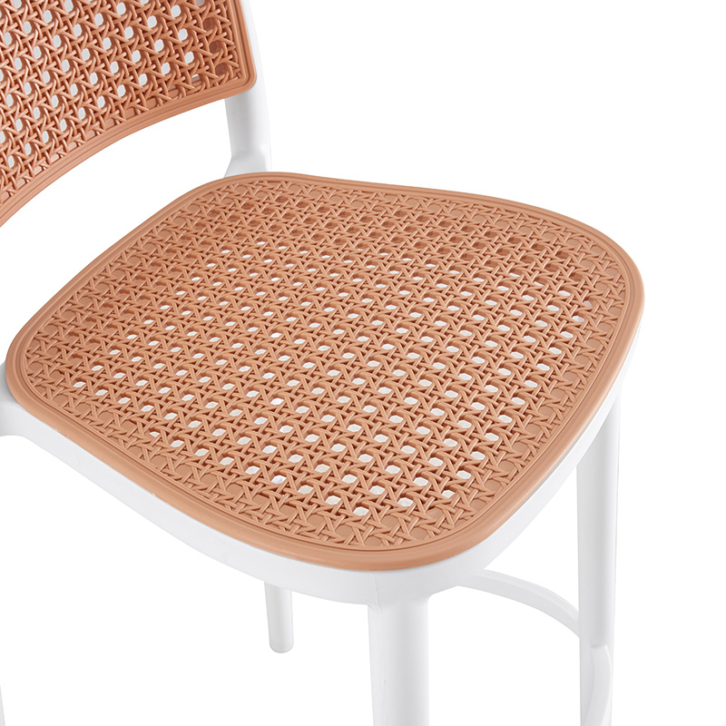 Σκαμπό μπαρ Juniper με UV protection PP μπεζ-λευκό 51x52x102.5εκ. - Image 6