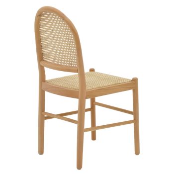 Alternative view of Καρέκλα Alessia  ξύλο οξιάς-rattan φυσικό 43x44x89εκ