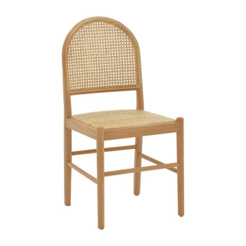 Καρέκλα Alessia pakoworld ξύλο οξιάς-rattan φυσικό 43x40x89εκ 263-000010