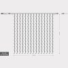 ΚΟΥΡΤΙΝΑ 200X200CM, 360 LED ΔΙΑΦΑΝΟ ΚΑΛΩΔΙΟ, ΛΕΥΚΟ LED