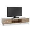 Έπιπλο τηλεόρασης FIRENZE pakoworld χρώμα sonoma 150x40x33εκ 049-000025