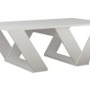 Τραπέζι σαλονιού PIPRA pakoworld σε χρώμα λευκό 110x60x40 119-000648