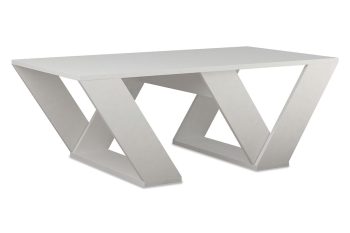 Τραπέζι σαλονιού PIPRA pakoworld σε χρώμα λευκό 110x60x40 119-000648
