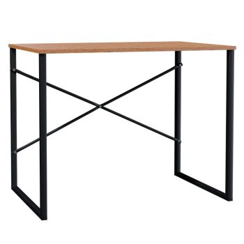 Γραφείο Zayn pakoworld χρώμα καρυδί - μαύρο 90x60x70εκ 120-000053