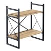 Χαμηλή βιβλιοθήκη Baker pakoworld καρυδί-μαύρο 66x34x75εκ 120-000333