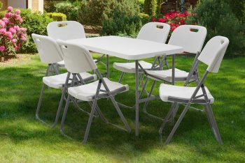Alternative view of Τραπέζι catering Rodeo  πτυσσόμενο-βαλίτσα λευκό 122x60x74εκ