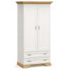 Ντουλάπα Jaden pakoworld δίφυλλη golden oak-λευκό antique 101x62x197