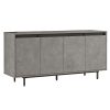 Μπουφές Jethro pakoworld ανθρακί antique-wenge 160x44.5x75.5εκ 176-000122
