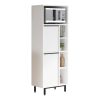 Στήλη κουζίνας Migniato pakoworld λευκό-μαύρο 60x35.5x161.5εκ 176-000147