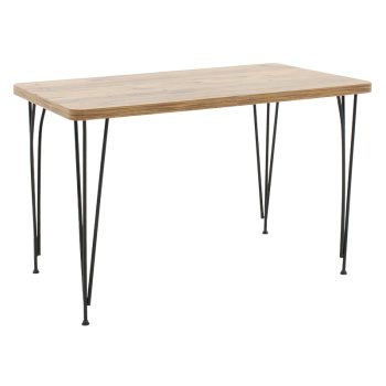 Τραπέζι Bruce pakoworld καρυδί-μαύρο  120x73x73εκ 197-000140