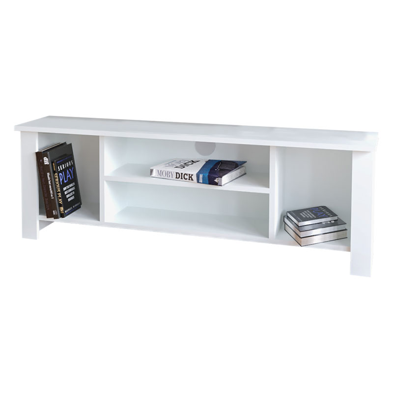 Έπιπλο τηλεόρασης Tserium pakoworld μελαμίνης λευκό 120x30x45εκ 197-000168