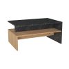 Τραπέζι σαλονιού Rihardo pakoworld μελαμίνης oak-μαύρο 90x56x42εκ 197-000186