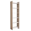 Βιβλιοθήκη Darco pakoworld μελαμίνης oak-λευκό 48.6x22x160εκ 197-000197