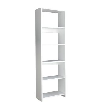 Βιβλιοθήκη Robelo pakoworld μελαμίνης λευκό 48.6x22x160εκ 197-000201