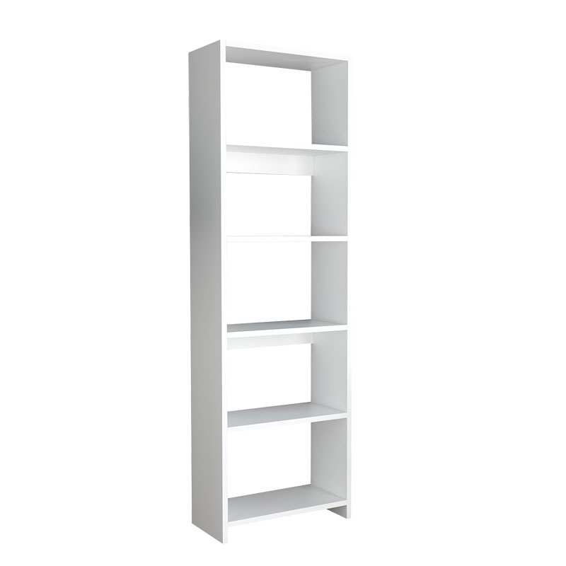 Βιβλιοθήκη Robelo pakoworld μελαμίνης λευκό 48.6x22x160εκ 197-000201