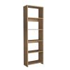 Βιβλιοθήκη Robelo pakoworld μελαμίνης oak 48.6x22x160εκ 197-000202