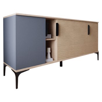 Μπουφές Tajesy pakoworld μελαμίνης ανθρακί-oak 180x40x78εκ 197-000209