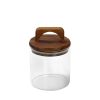 ΓΥΑΛΙΝΟ ΔΟΧΕΙΟ ΜΕ ΚΑΠΑΚΙ BAMBOO 550ML 10X14