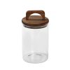 ΓΥΑΛΙΝΟ ΔΟΧΕΙΟ ΜΕ ΚΑΠΑΚΙ BAMBOO 950ML 10X19