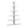 Βιβλιοθήκη mini Tars pakoworld λευκό 130x22x146εκ 225-000042