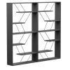 Βιβλιοθήκη Tars pakoworld ανθρακί-μαύρο 168x24x157εκ 225-000044