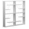 Βιβλιοθήκη Tars pakoworld γκρι-λευκό 168x24x157εκ 225-000045