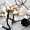 100 Χριστουγεννιάτικα Λαμπάκια LED Θερμό Λευκό 10.1μ σε Σειρά με Πράσινο Καλώδιο Eurolamp