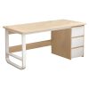 Γραφείο Salto pakoworld με συρταριέρα MDF φυσικό-λευκό 120x48x74εκ 072-000068