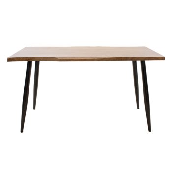 Alternative view of Τραπέζι Neve  MDF καρυδί-πόδι μεταλλικό μαύρο 140x80x75εκ