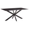 Τραπέζι Bethan pakoworld sintered stone γκρι cement-μαύρο 180x90x75εκ 101-000084