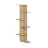 Βιβλιoθήκη γωνιακή Saso pakoworld μελαμίνης oak 37x37x141εκ 119-001186