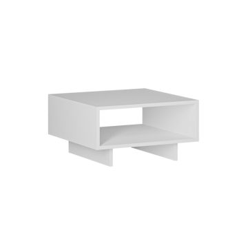 Τραπέζι σαλονιού Hola pakoworld μελαμίνης λευκό 60x60x32εκ 119-001187
