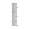 Βιβλιoθήκη γωνιακή Saso pakoworld μελαμίνης λευκό 37x37x141εκ 119-001194