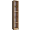 Βιβλιοθήκη Goldie pakoworld φυσικό-λευκό 30x25x170εκ 182-000063