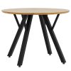 Tραπέζι Annie pakoworld MDF sonoma-μαύρο Φ100x76εκ 235-000006
