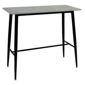 Tραπέζι μπαρ Harriet pakoworld MDF cement-μαύρο 120x60x105εκ 235-000008