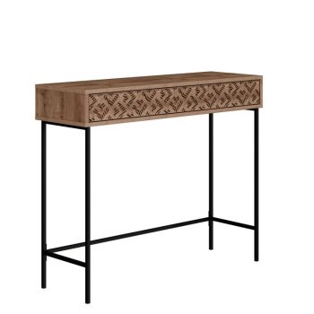 Κονσόλα Elettra pakoworld καρυδί-μαύρο 110x35.5x90εκ 119-001105