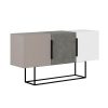 Μπουφές Estella pakoworld γκρι antique-μόκα-λευκό 150x42x79.5εκ 119-001109