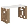 Γραφείο Labirent pakoworld χρώμα λευκό-καρυδί 140x60x75εκ 119-001157