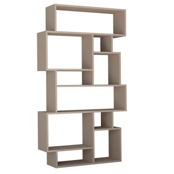 Βιβλιοθήκη Karmato pakoworld μόκα 96x25.5x168.5εκ 119-001166