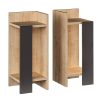 Κομοδίνο Immerse pakoworld σετ 2 τμχ. oak-ανθρακί 27x25x60εκ 119-001181